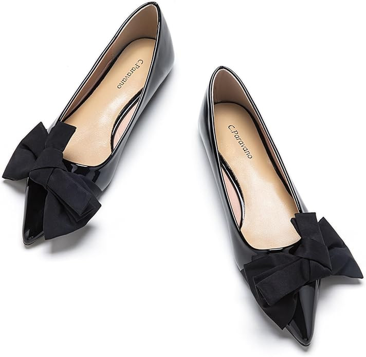 C.Paravano Women's Flats I Ballet Flats for Women I Pointed Toe Flats for Women I Bow Knot Flats ... | Amazon (US)