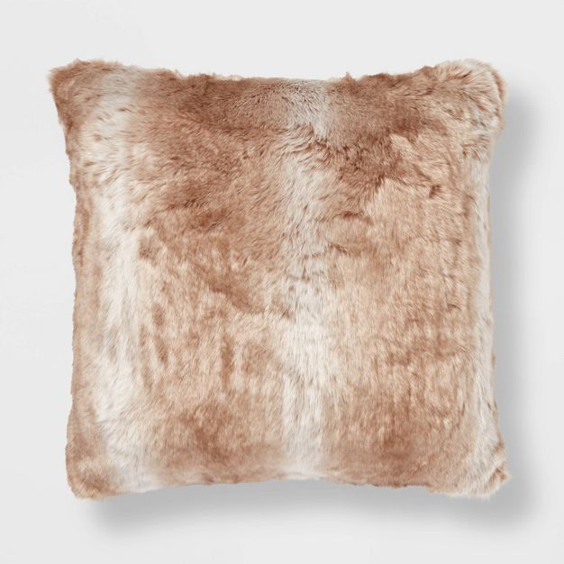 Faux Fur Ombre Decorative Throw Pillow - Threshold™ | Target