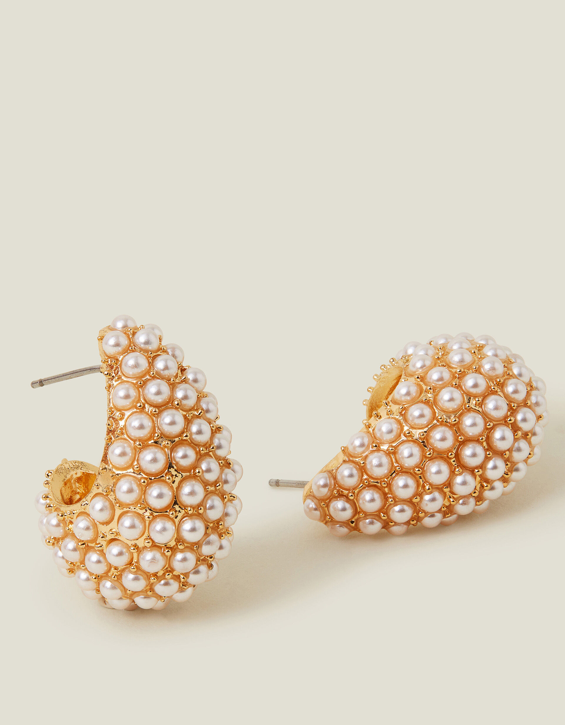 Pearly Curve Teardrop Hoop Earrings | Accessorize (Global)
