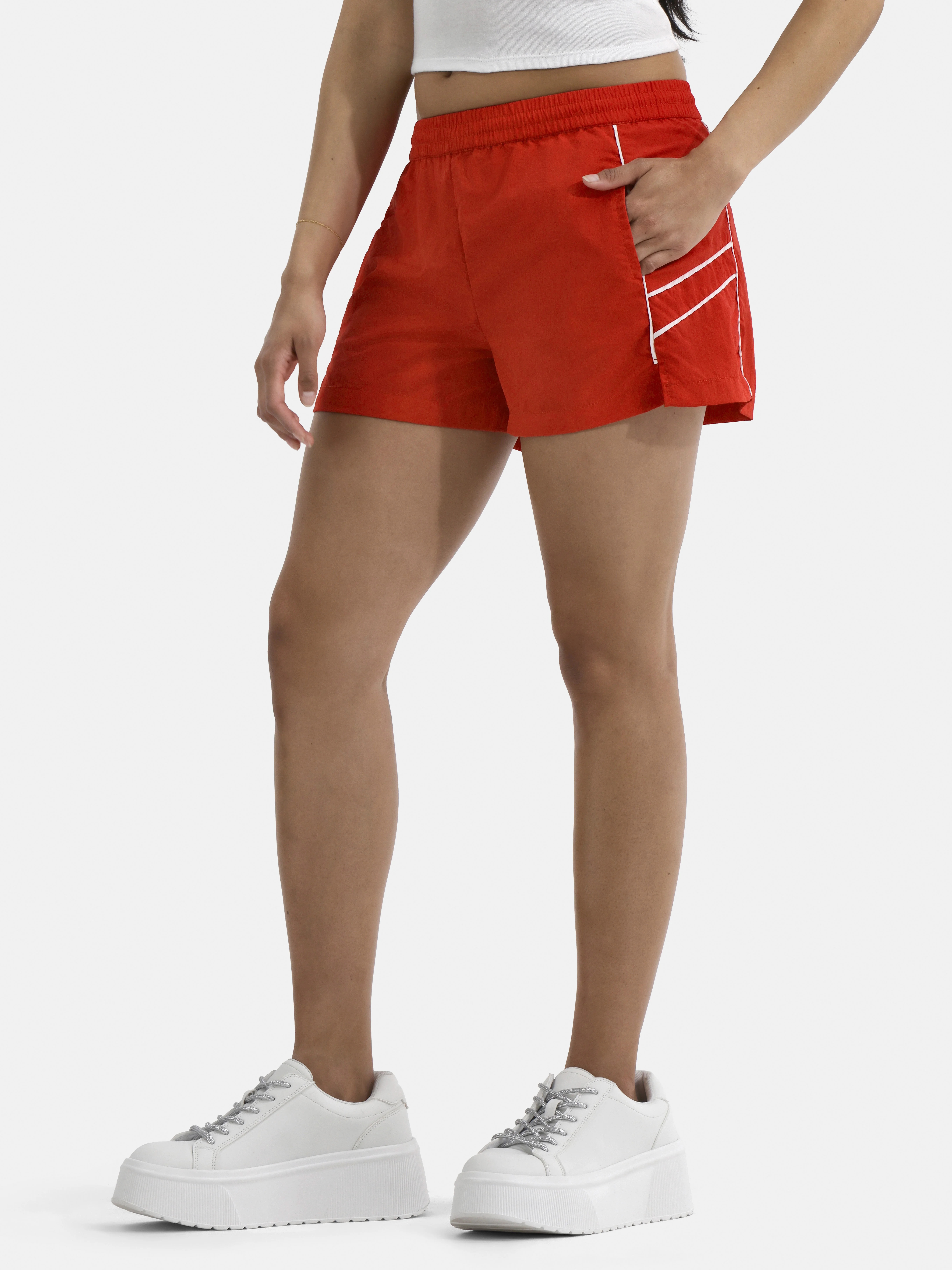 No Boundaries Track Shorts, 3'' inseam, Women's | Walmart (US)