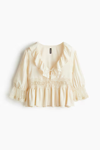 Lace-detail blouse | H&M (UK, MY, IN, SG, PH, TW, HK)