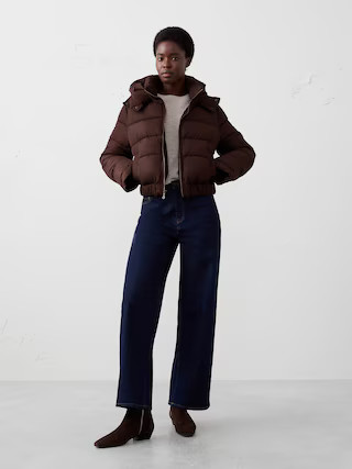 Short Hooded Puffer Jacket | Banana Republic Factory