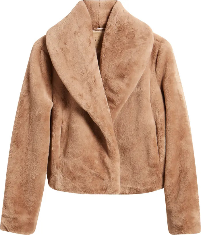 Shawl Collar Faux Fur Jacket | Nordstrom