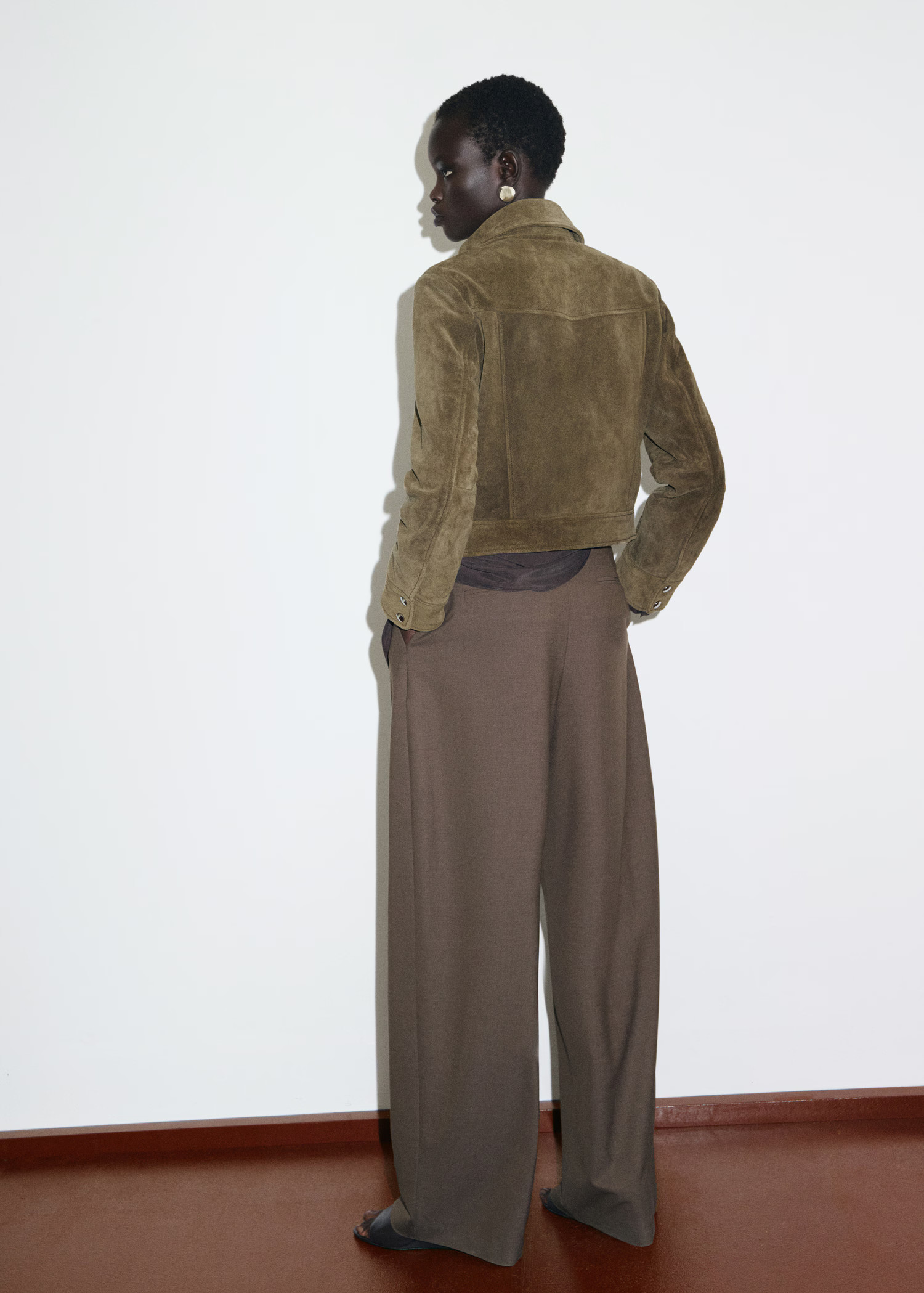 Suede leather jacket with buttons | Mango (US/MX/AU)