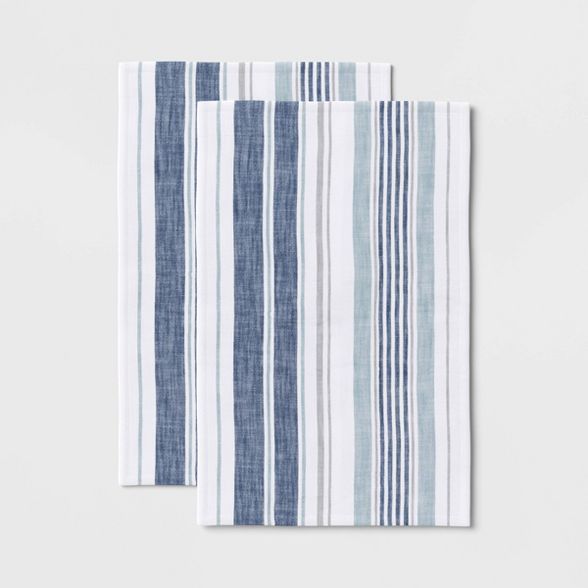 2pk Cotton Plain Woven Kitchen Towels - Threshold™ | Target