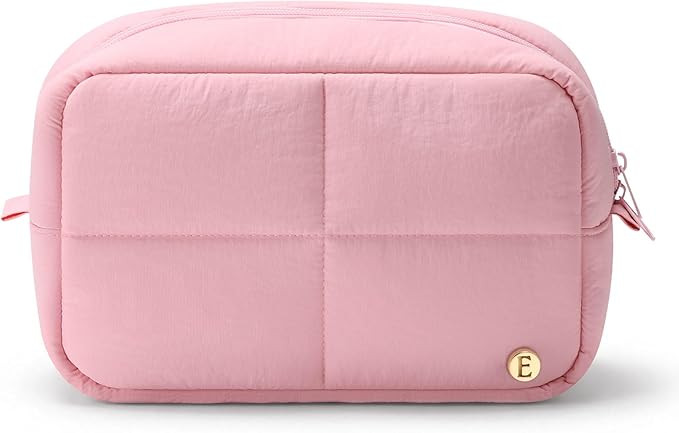 Etercycle Quilted Makeup Bag, Puffer Travel Toiletry Bag for Women Cosmetic Bags Cute Nylon Puffy... | Amazon (US)