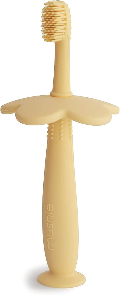 mushie Flower Toddler Training Toothbrush (Daffodil) | Amazon (US)