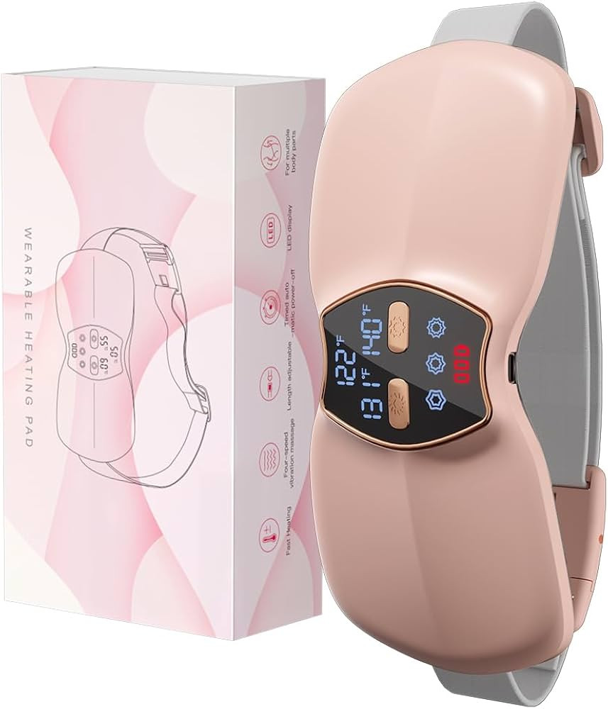 Heating Pad for Period Cramps, Cordless Portable Heating Pad, 3 Temperature Adjustment and 3 vibr... | Amazon (US)