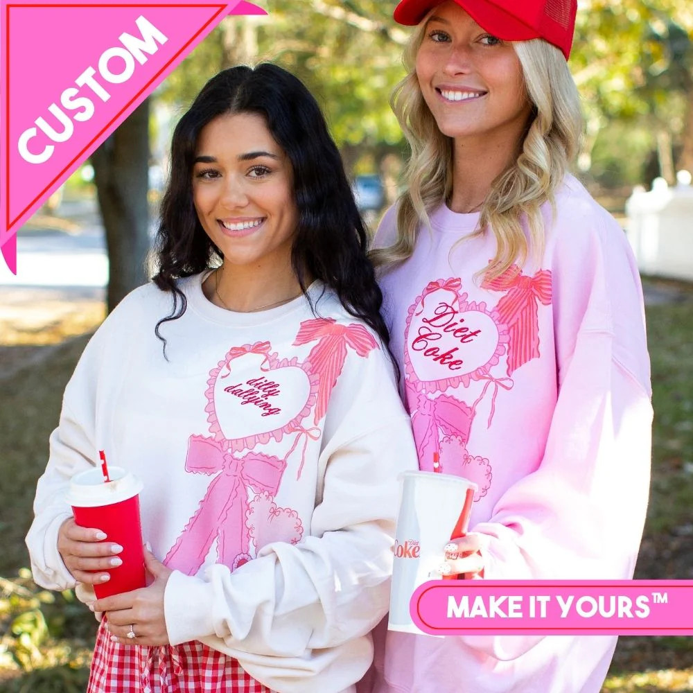 Make It Yours™ 'Frills & Hearts' Crewneck Sweatshirt | United Monograms