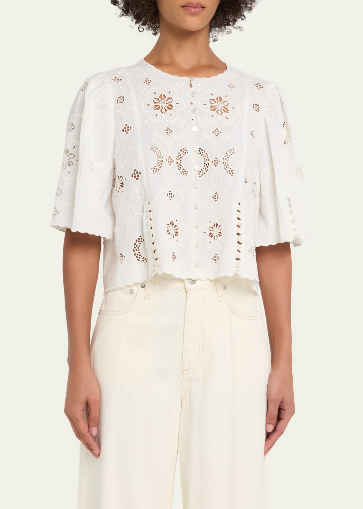 Sea Gardener Embroidered Top | Bergdorf Goodman