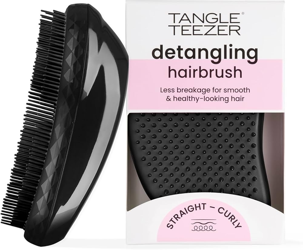 Tangle Teezer Original Detangler Brush, Dry & Wet Hairbrush for All Hair Types, Panther Black | Amazon (US)