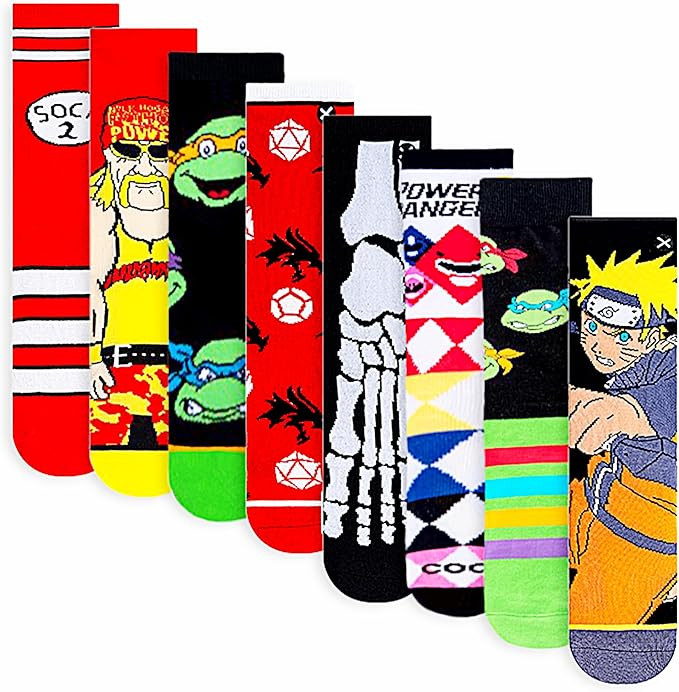 Odd Sox – Big Kids 8-Pack Novelty Themed Crew Socks Bundle-Shoe Sizes 3–5 –Soft, Comfortabl... | Amazon (US)