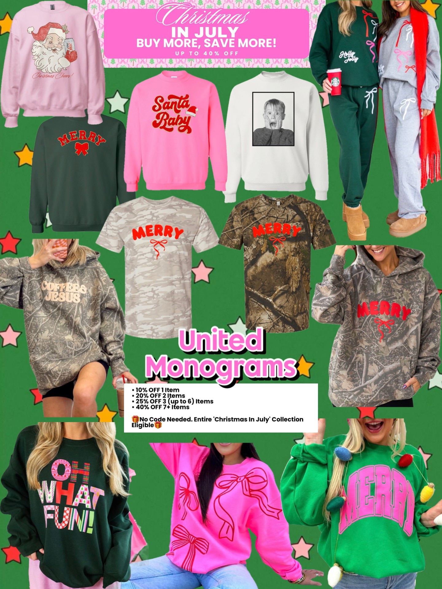 Christmas in July @unitedmonograms 
These are all so fun and on sale! No code needed! 
I need the camo ones!! Especially Jesus and coffee!

#LTKSaleAlert #LTKSeasonal