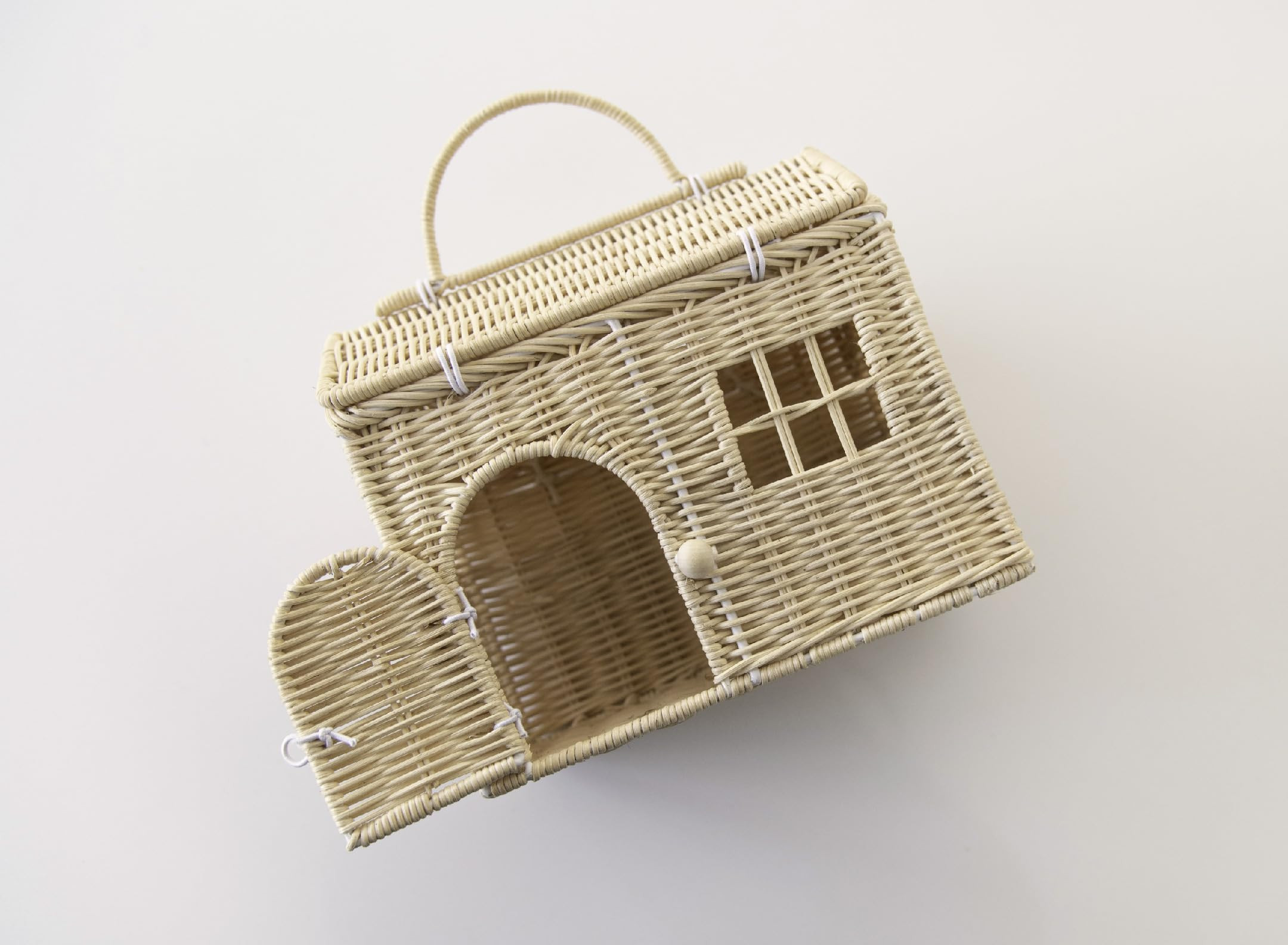 Rool Rattan House Shaped Basket Wicker Small Dollhouse Gift for Girls, Boho Toys, Mouse in a Box ... | Amazon (US)