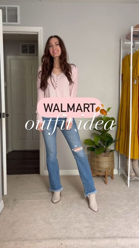 Walmart outfit idea! #walmartfashion #walmart @walmartfashion

**sizing:
Top- small
Jeans-3


#LTKSeasonal #LTKunder50 #LTKstyletip