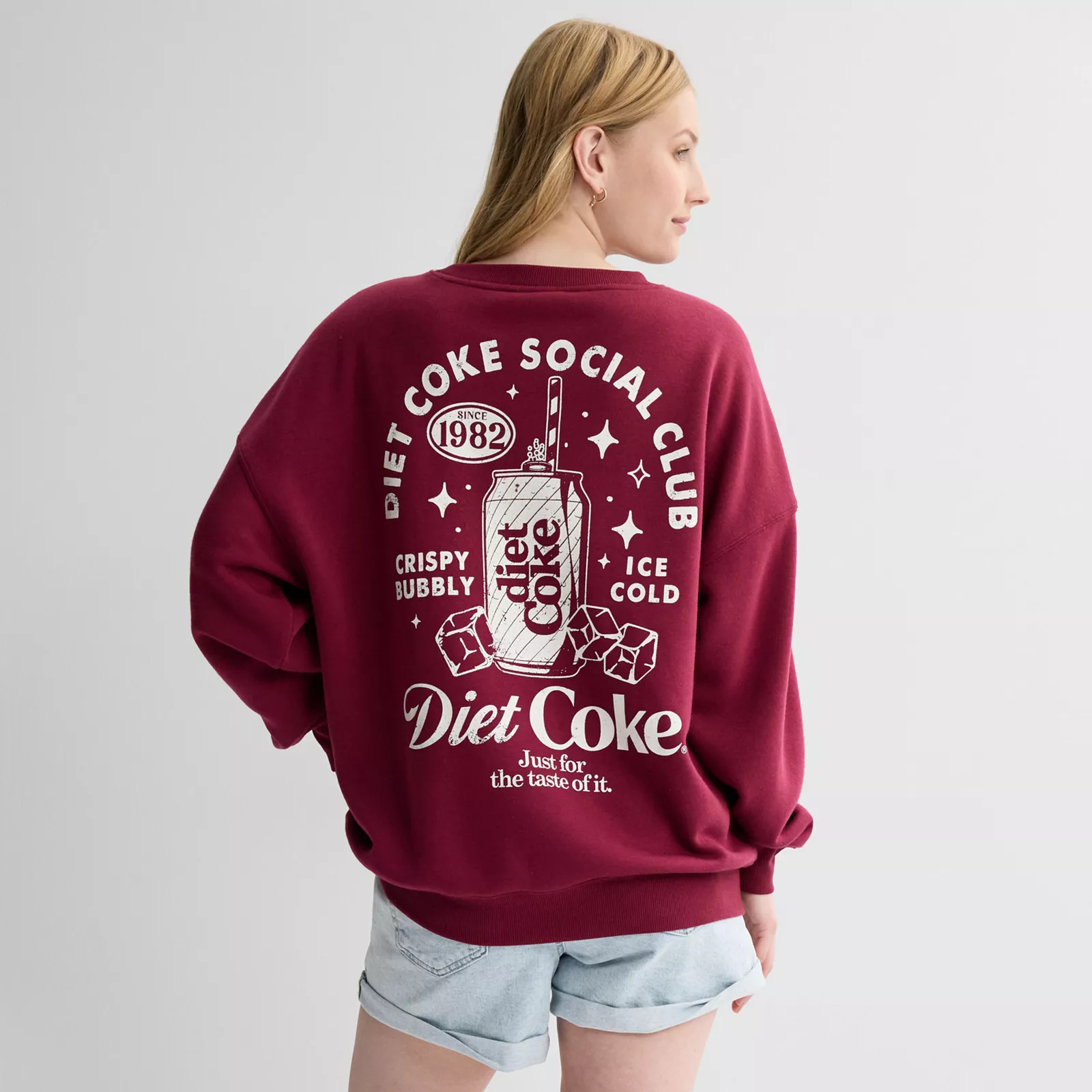 Juniors' Diet Coke Social Club Oversized Graphic Pullover | Kohl's