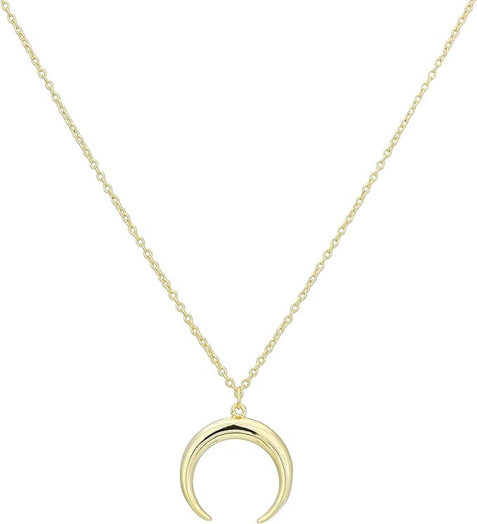 Moon Necklace for Women Gold Necklaces for Women - 18K Gold - Crescent Moon Necklace - Half Moon ... | Amazon (US)