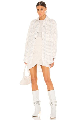 IRO Marsh Shacket in Ecru & Silver from Revolve.com | Revolve Clothing (Global)