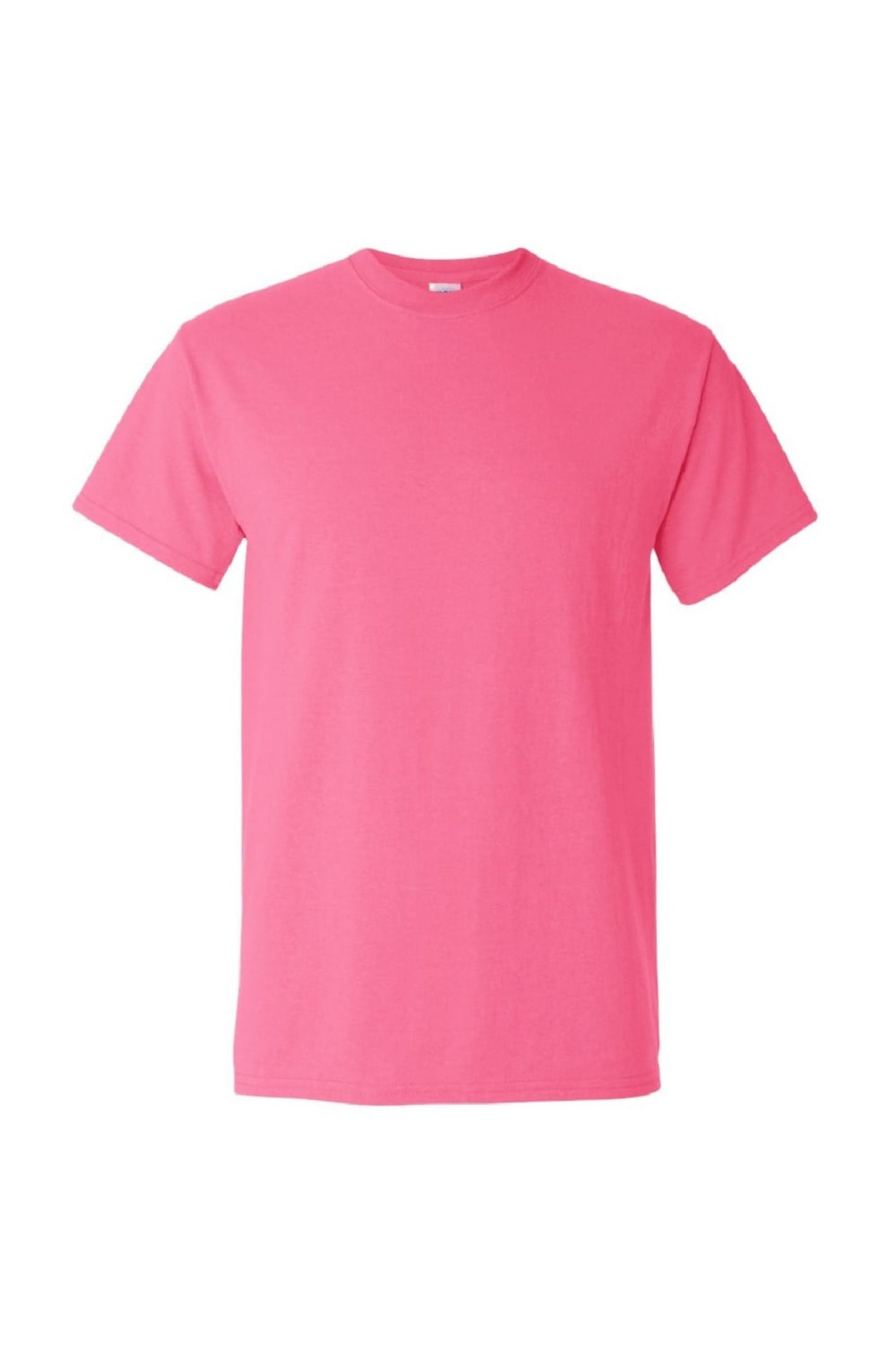 Gildan Mens Ultra Cotton Short Sleeve T-Shirt (Safety Pink) - L - Also in: S | Verishop