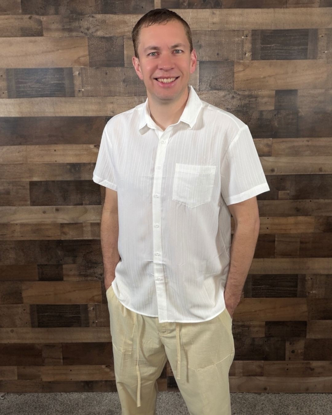 Clean, easy, and put-together 🤍

Lightweight button-down + neutral trousers is one of those combos that always works. Comfortable enough for everyday, polished enough to step out.



#LTKootd #LTKWorkwear #LTKMens