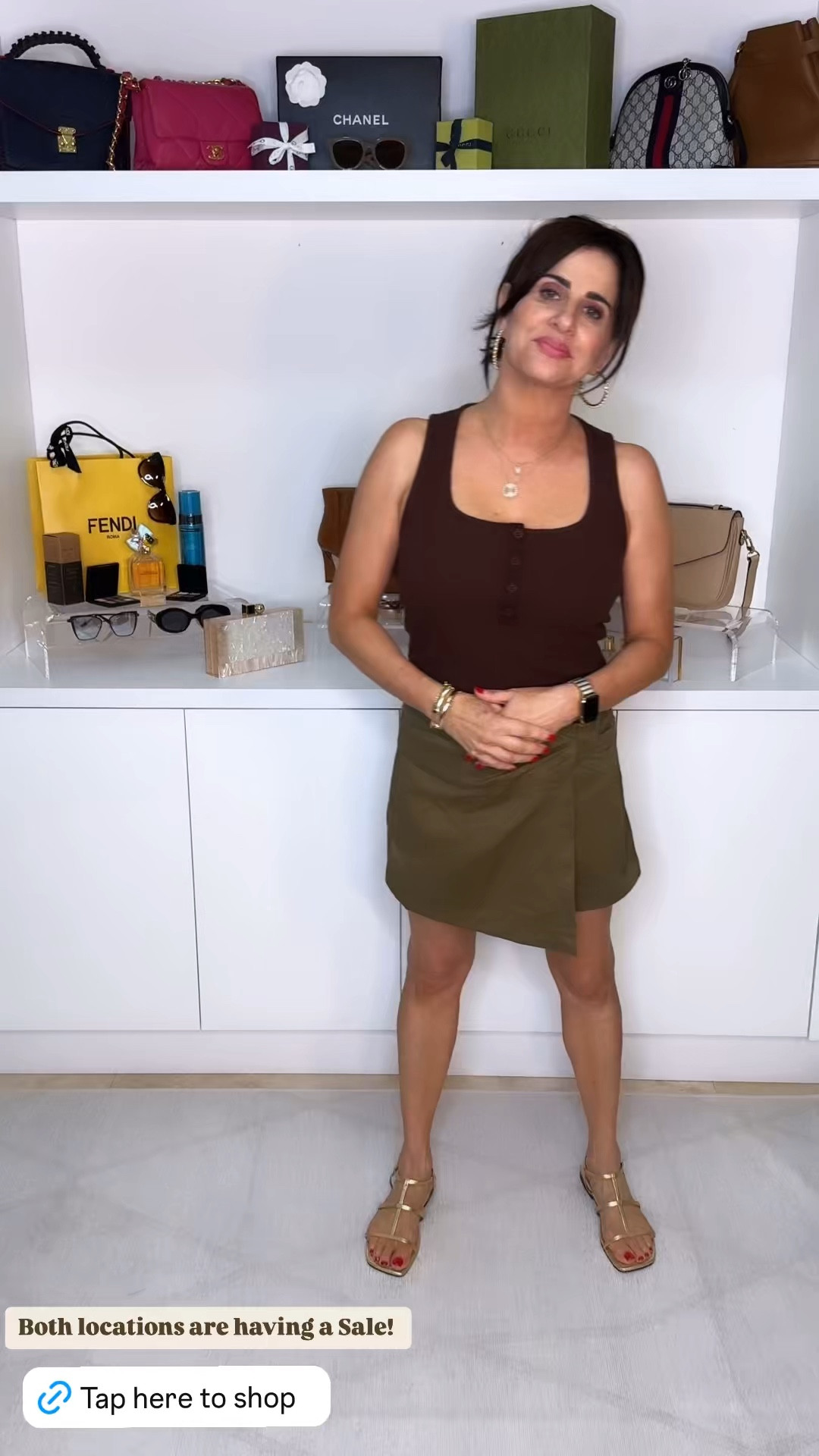 Tank is a med , skort is a sm . 

#LTKVideo #LTKOver40 #LTKSaleAlert