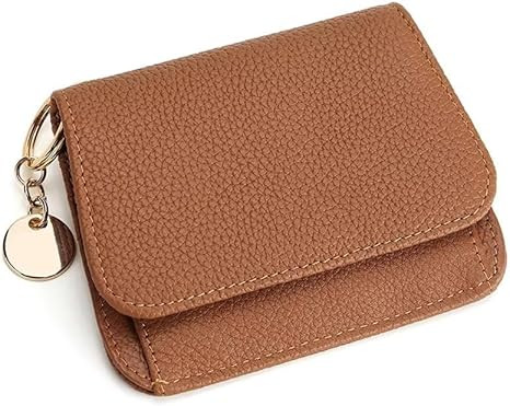 Mudono Small Wallet for Women RFID Blocking Genuine Leather Card Case Slim Tri-Fold Wallet with Z... | Amazon (US)