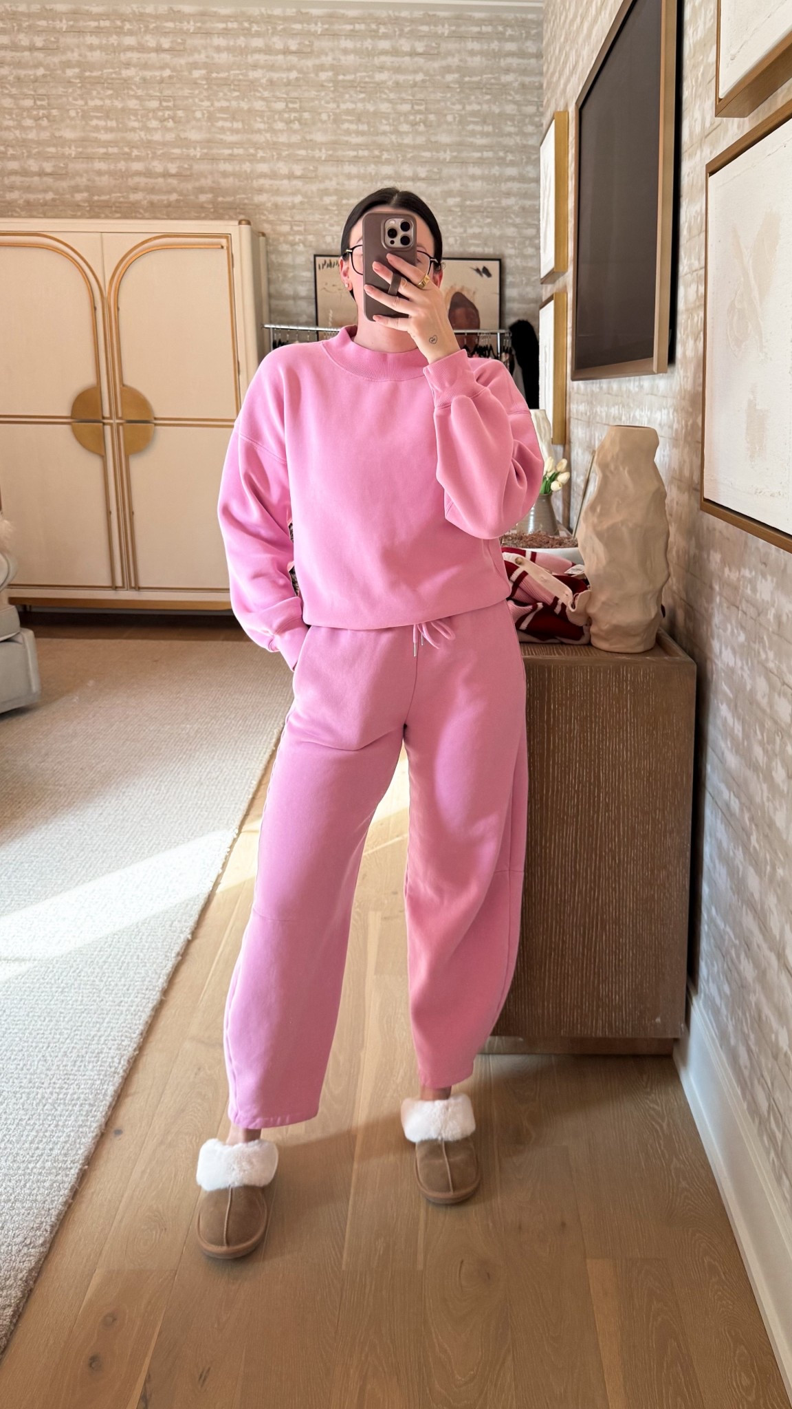 The subtle barrel leg of these sweats is perfection. I wear M 

#LTKValentine #LTKSaleAlert #LTKSeasonal