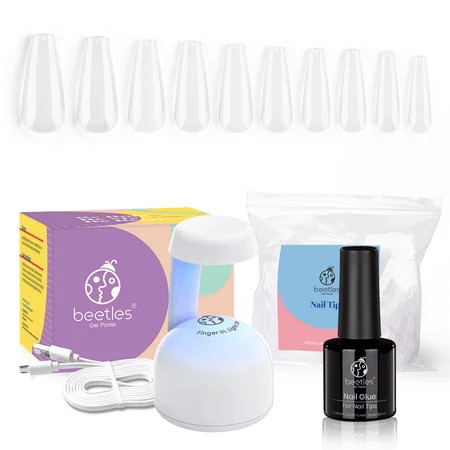 Beetles Nail Tips and Glue Gel Nail Kit 2 In 1 Nail Gel and Base Gel with 500Pcs Coffin Nails and In | Walmart (US)