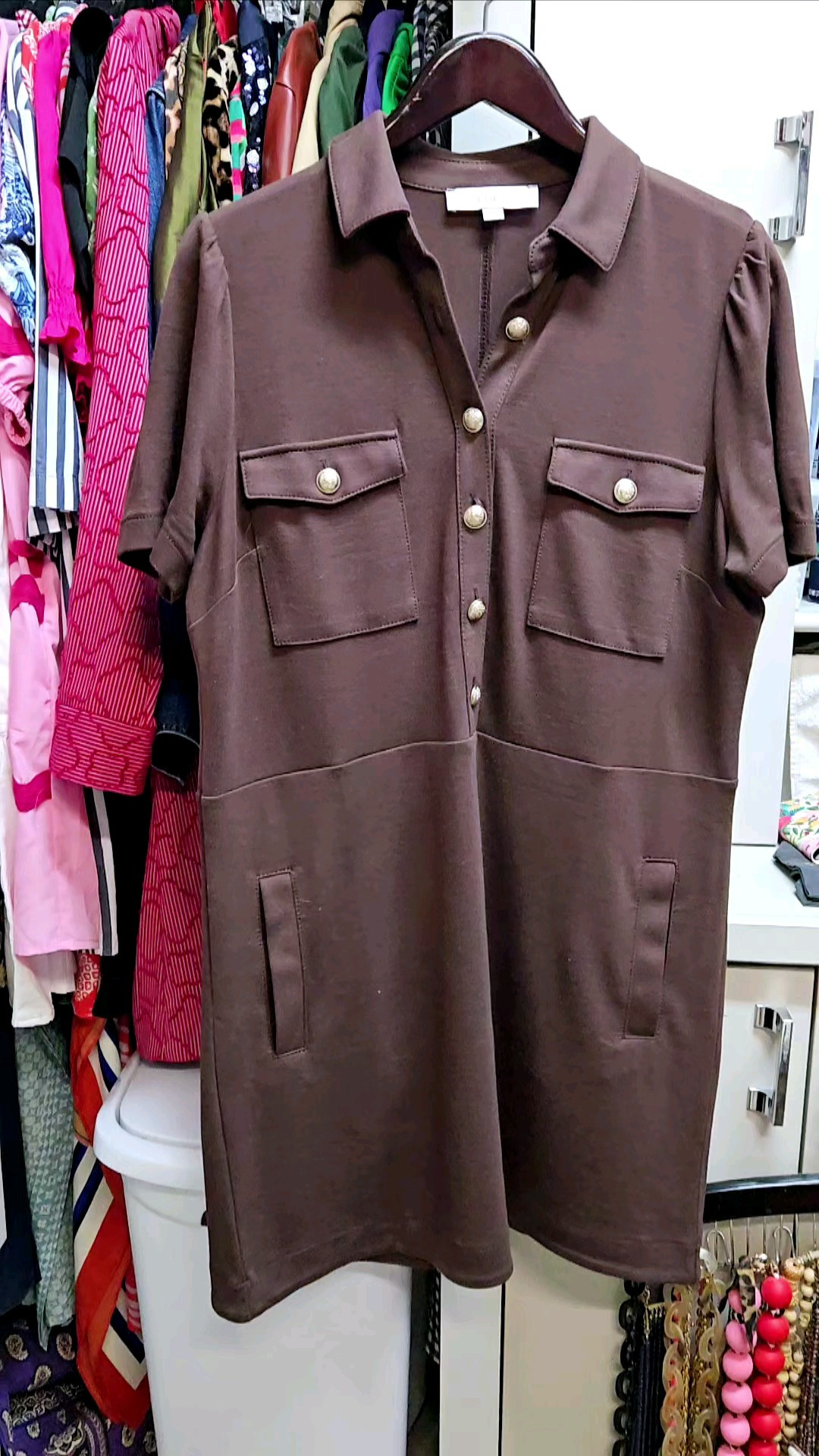 Super cute knit dress from #loft. It has beautiful brass button detail and pockets! This will be my summer uniform with gold sandals or a hat and tennis shoes.

#LTKSpringSale #LTKSeasonal #LTKSaleAlert