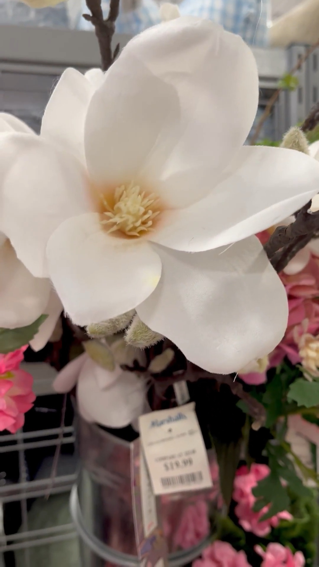 Have an area or gap you’re trying to fill out at your ceremony or reception?

These set of three white faux magnolia stems are quite pricey at Marshall’s but large and dramatic, so you wouldn’t need much.. 

Suitable for supplementing the wedding decor that you already have, rather than the main focus. 

Silk flowers, wedding flowers, wedding florals, white flowers.

#LTKWedding #LTKHome #LTKSeasonal