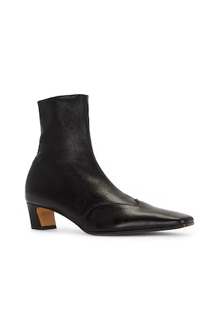 KHAITE Nevada Ankle Stretch 40 Boot in Black | FWRD | FWRD 