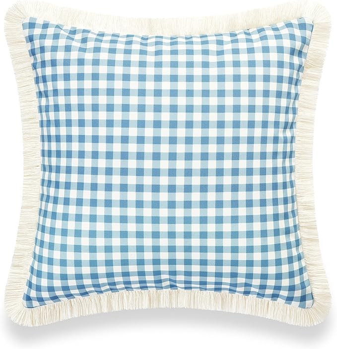 Hofdeco Premium Coastal Hampton Style Patio Indoor Outdoor Pillow Cover Only, 20"x20" Water Resis... | Amazon (US)