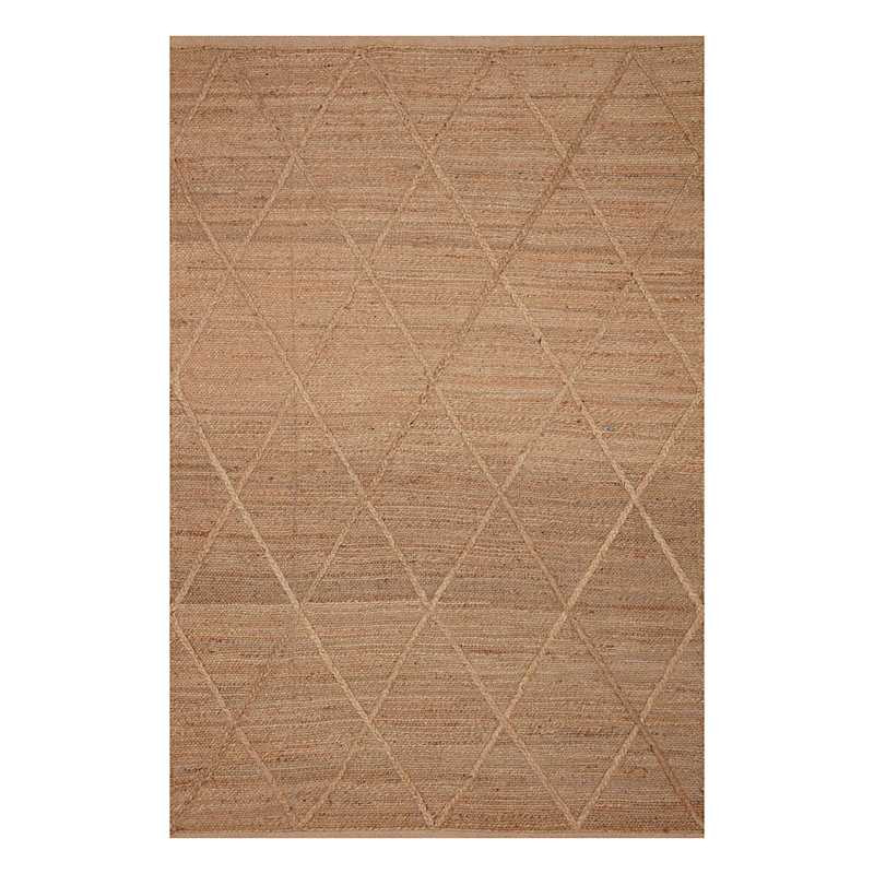 (B661) Goldie Jute Diamond Design Area Rug, 5x7 | At Home