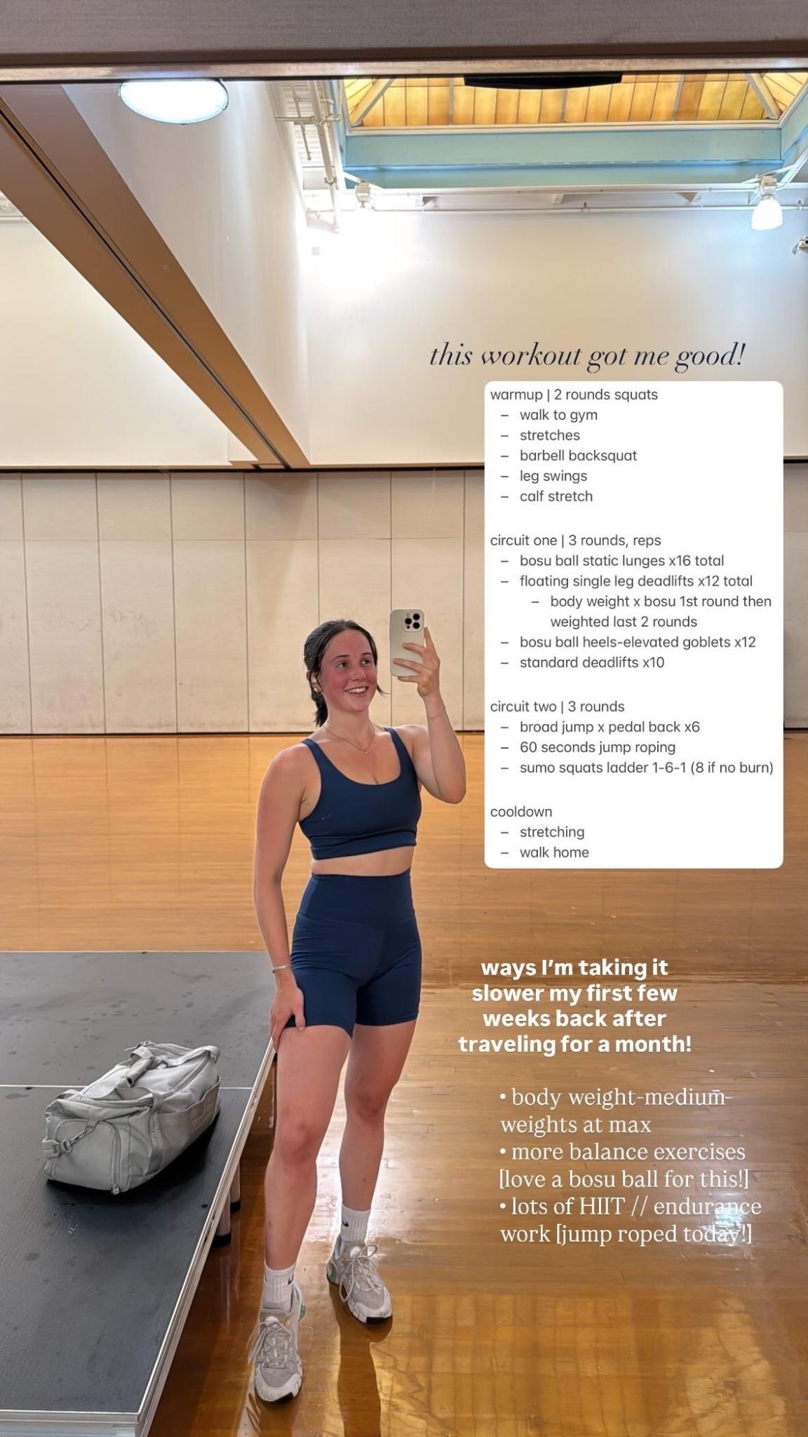 third gym workout after a month of swimming, walking, hiking, and playing volleyball in Europe for movement🤍🛩️

it’s the way I have this set in 3 colors though ;) so supportive & I love the material!

#LTKU #LTKTravel #LTKActive