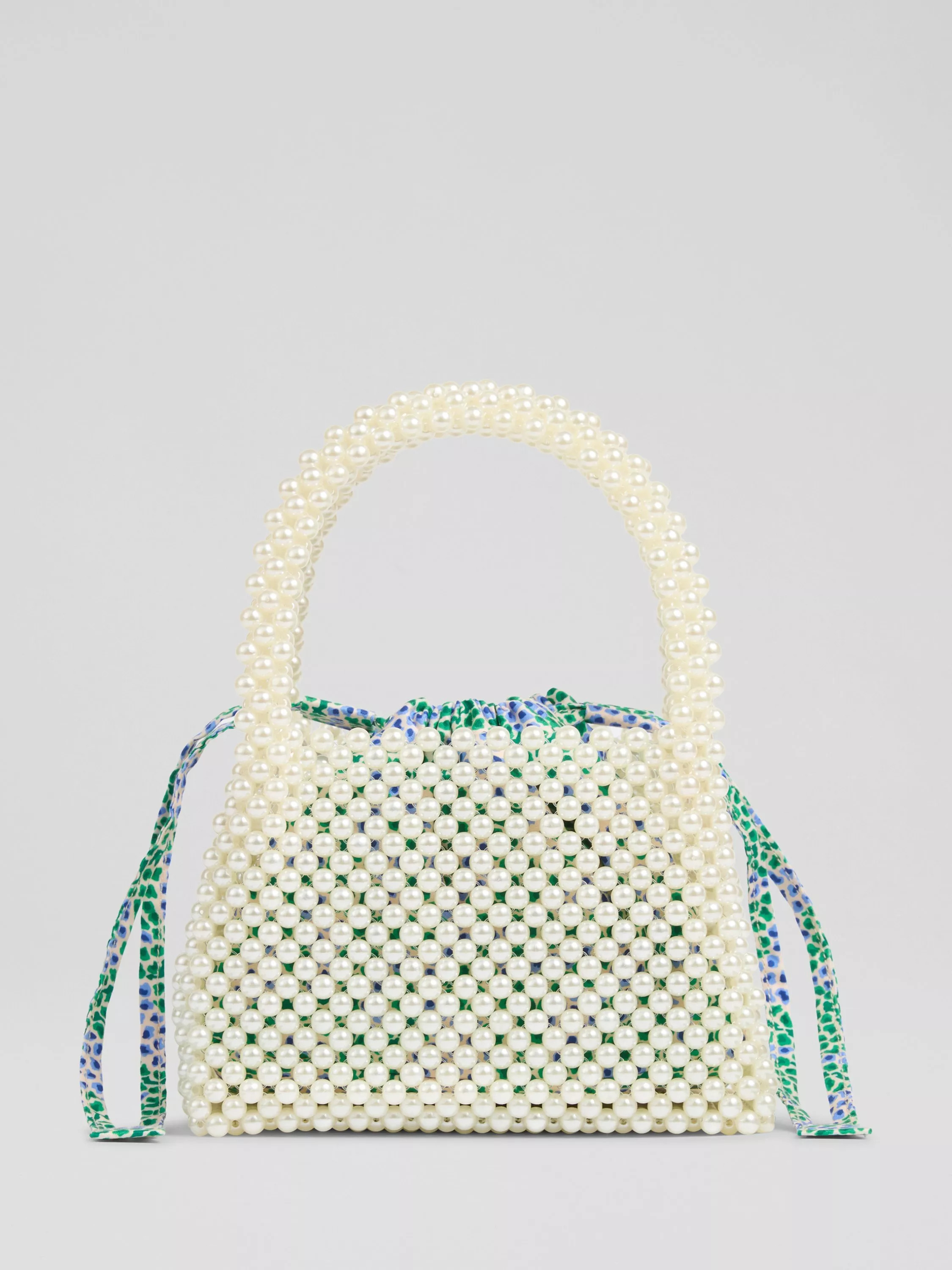 L.K.Bennett Pearl Mini Tote Clutch Bag, White/Multi | John Lewis (UK)