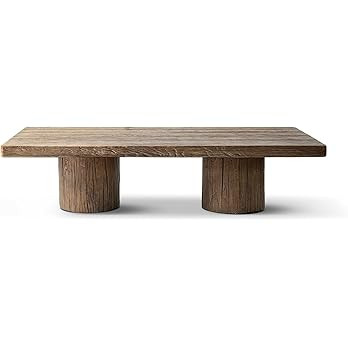 Jennifer Taylor Home Calder 60" Solid Reclaimed Elm Rectangular Plinth Coffee Table, Heritage Med... | Amazon (US)
