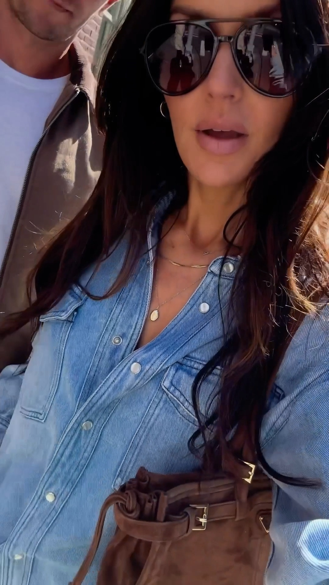 This denim shirt is a splurge- But I also linked these denim shirts I have from Aritzia and I promise they are so damn good. I wear a small in Aritzia denim shirts but size up if you want it extra oversized. (Small is perfectly oversized for me)

I’ve linked Dans outfit too if you’re looking for a men’s workwear jacket or a great pair of brown jeans  

#LTKMens