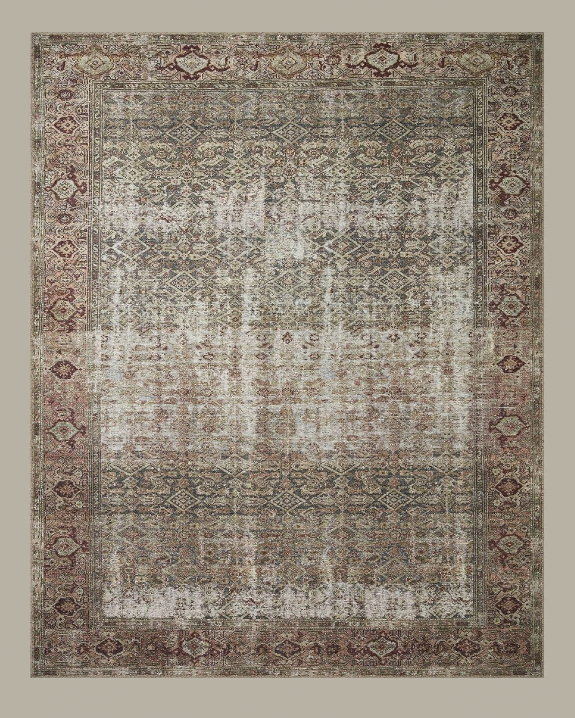 Amber Lewis x Loloi in the color Moss/Salmon 
Vintage Inspired Area Rug | Area Rugs | Loloi Rugs | Low Profile Rug | Traditional Area Rug | Vintage Area Rug

#LTKhome