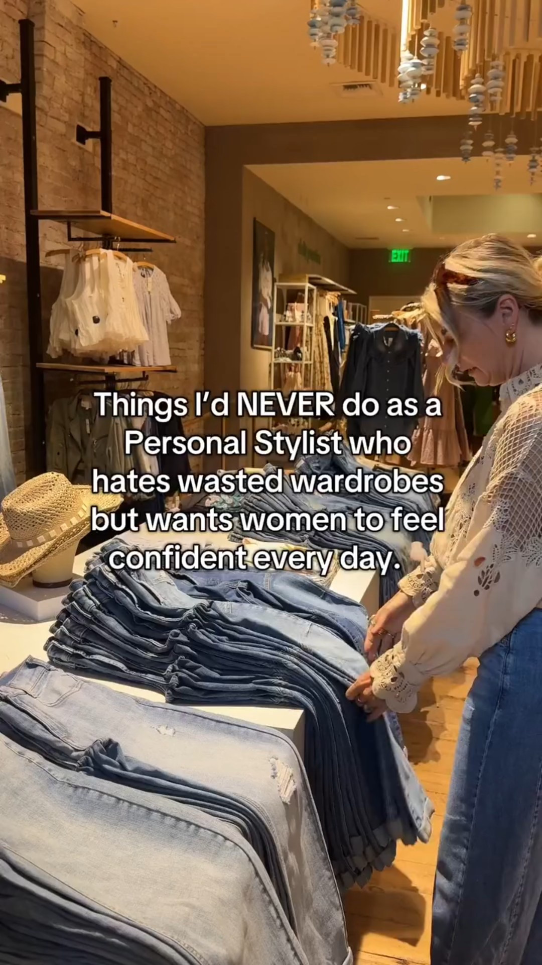 ✨ Things I’d NEVER do as a Personal Stylist who hates wasted wardrobes but wants women to feel confident every day: 

❌ Buy something just because it’s on sale 
❌ Keep clothes that don’t fit “just in case” 
❌ Skip tailoring (fit is EVERYTHING) 
❌ Fill a closet with trends but no timeless staples 

Your wardrobe should work for you, not against you. That’s why we help busy women create a closet full of pieces they love to wear — polished, practical, and personal to their lifestyle. 

💡 Ready to stop wasting money on clothes you don’t wear? Let’s build a wardrobe that makes getting dressed effortless. Tap the link in bio to book your session!