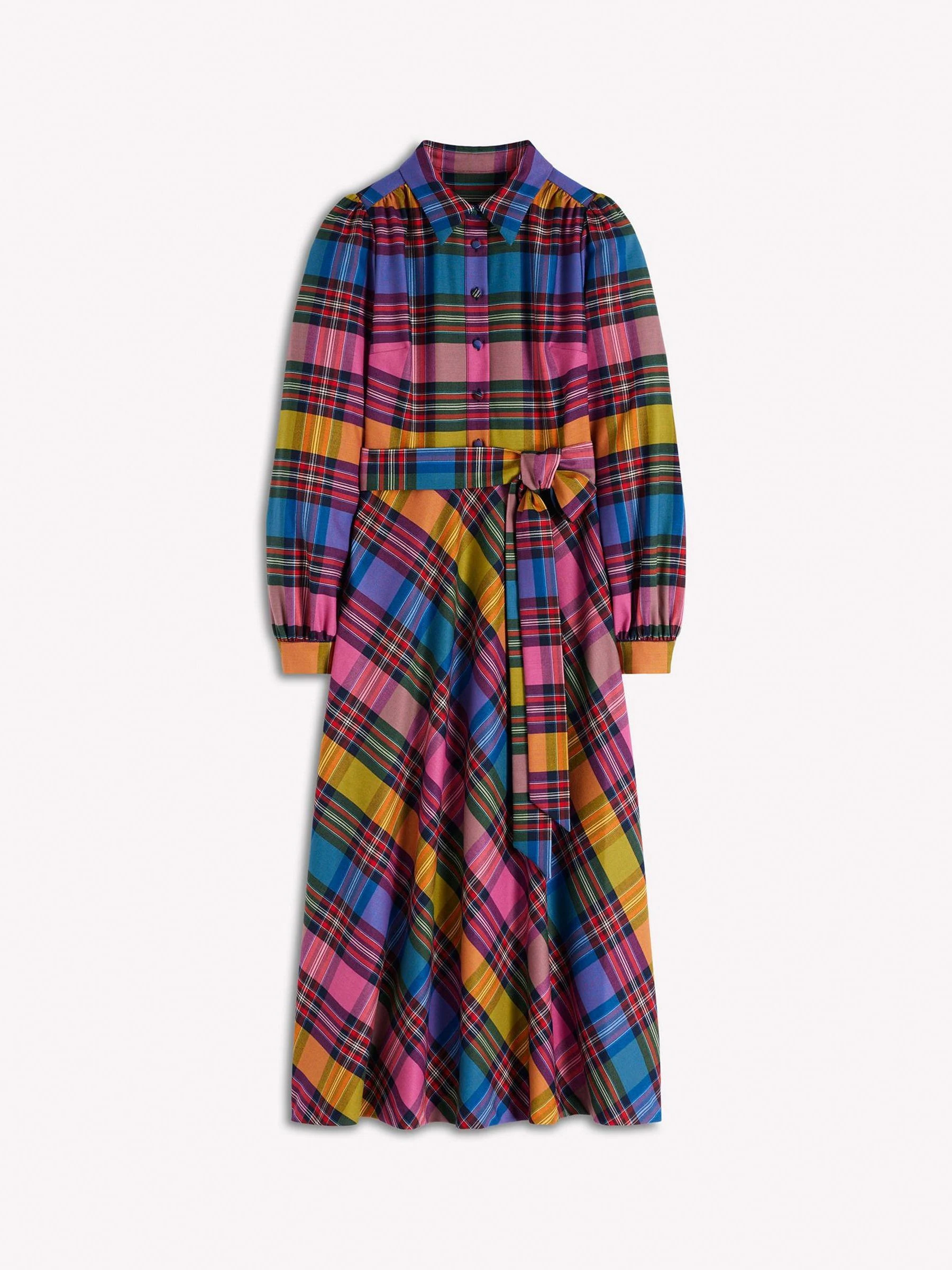 Boden Boden Blue Vivienne Check Midi Dress | Next US