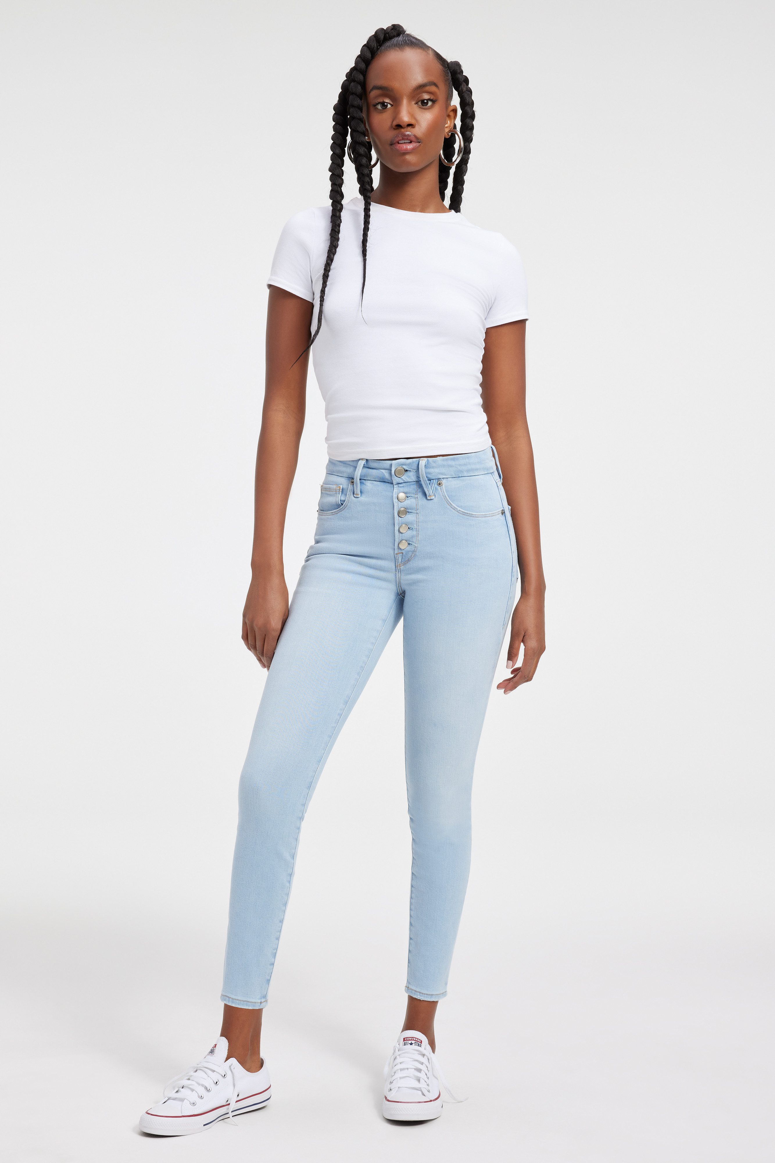 GOOD LEGS SKINNY CROPPED JEANS | INDIGO391 - GOOD AMERICAN | Good American