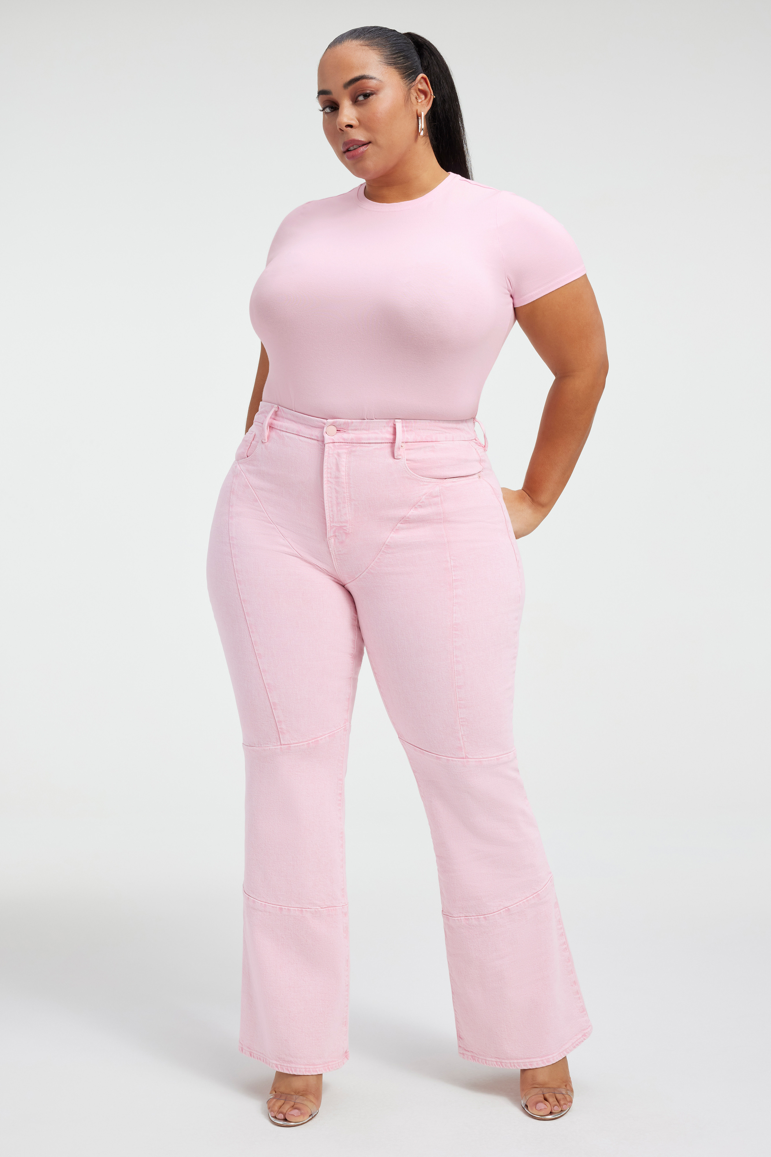 GOOD LEGS FLARE JEANS | MINERALROSEQUARTZ001 - GOOD AMERICAN | Good American