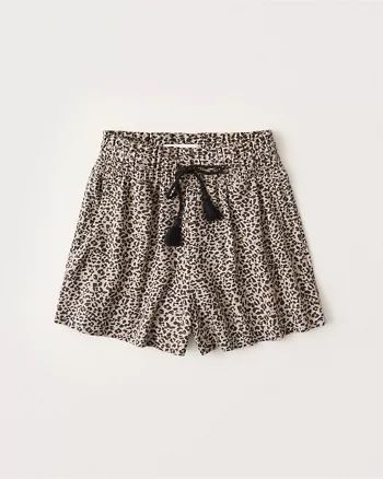 Linen-Blend Tassel Shorts | Abercrombie & Fitch (US)