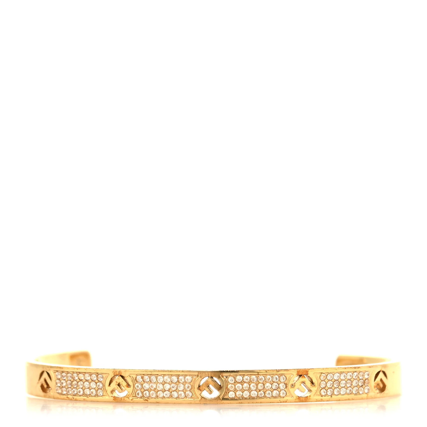 Fendi Metal Crystal F is Fendi Bracelet S Gold 1835031 | FASHIONPHILE (US)
