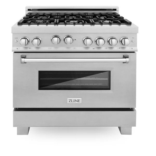 DuraSnow® 36" 4.6 cu. ft. Freestanding Gas Range | Wayfair North America