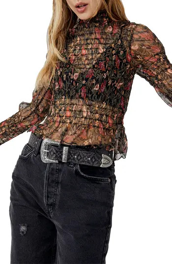 Hello There Smocked Crop Top | Nordstrom