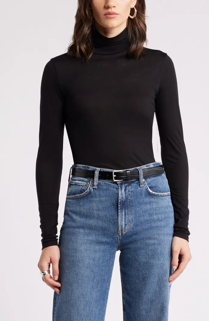 Lyocell & Wool Turtleneck | Nordstrom