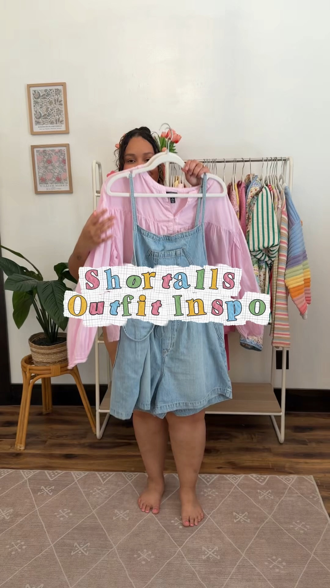 Shortalls outfit idea for my mid size and plus size girlies! 👩🏽‍🌾🌼💕 I will be living in these all summer! I am wearing my true size 16 and they’re still the perfect oversized vibe 

#LTKSaleAlert #LTKPlusSize #LTKPetite