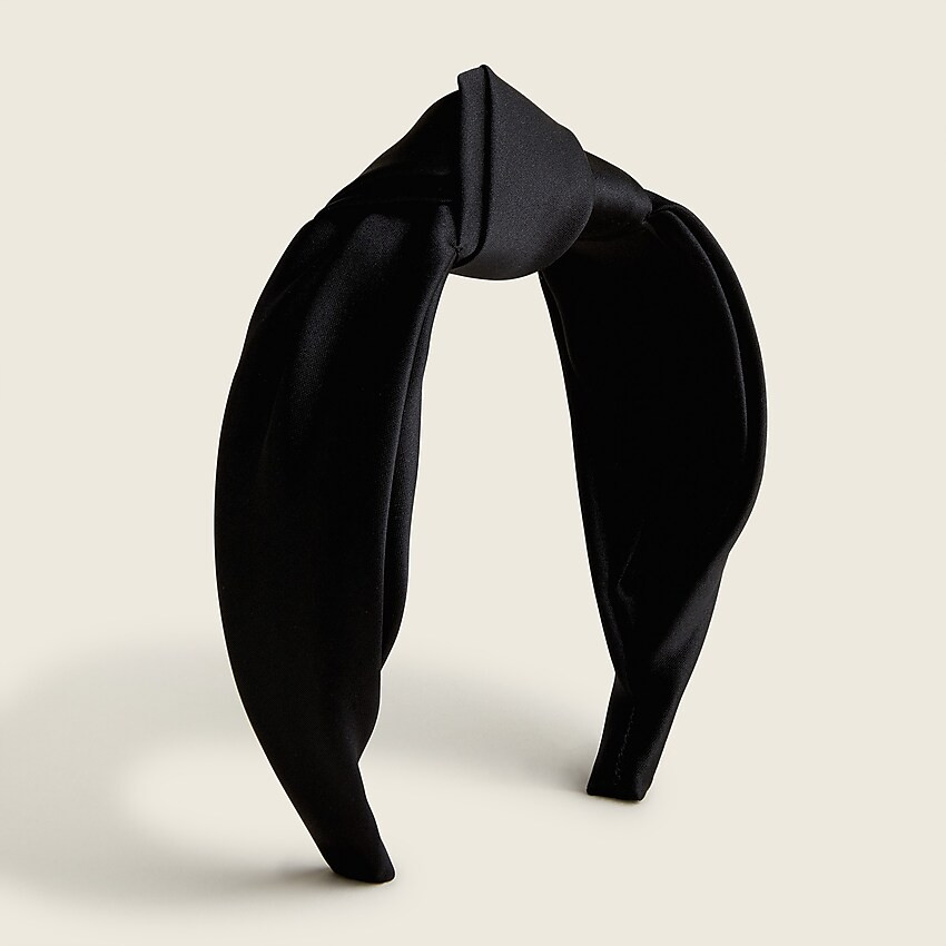 Oversized knot headband in satin | J. Crew US