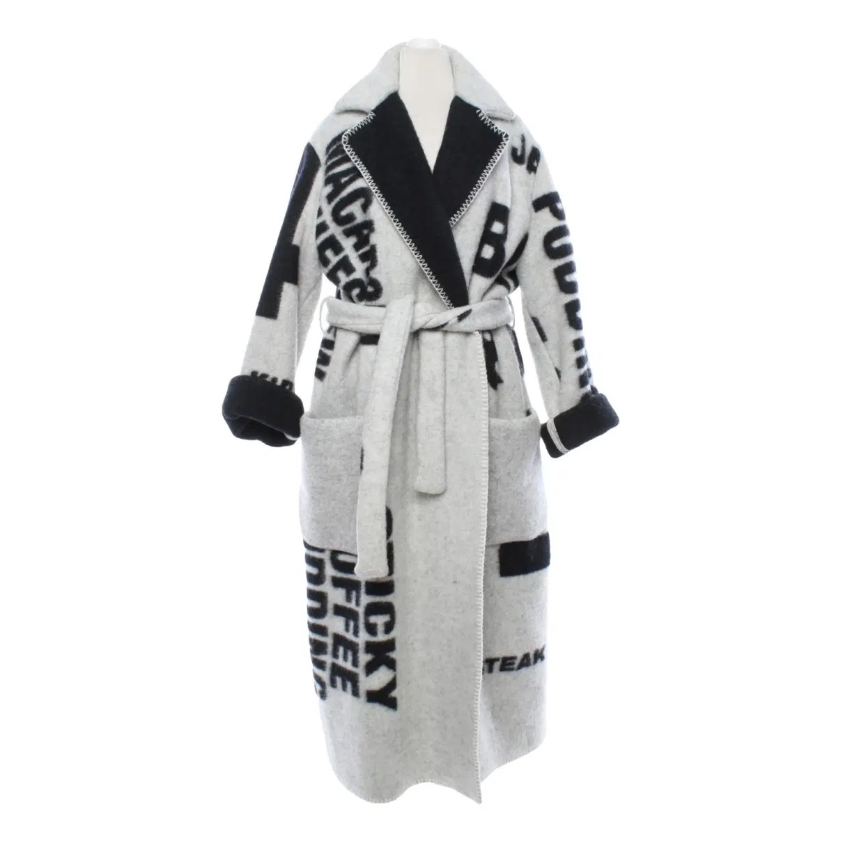 Wool coat Celine Grey size 38 FR in Wool - 39630830 | Vestiaire Collective (Global)